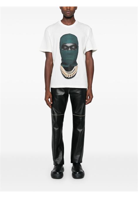 T-shirt con stampa mask in bianco Ih nom uh nit - uomo IH NOM UH NIT | NUW24204081