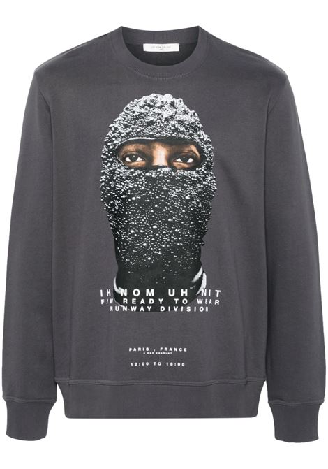 Grey Black Mask-print sweatshirt Ih Nom Uh Nit - men