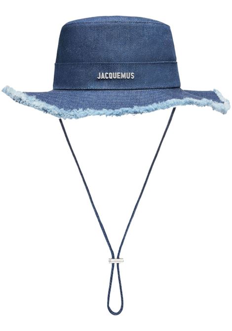 Cappello bucket Le Bob Artichaut denim in blu di Jacquemus - unisex JACQUEMUS | 213AC002151338F