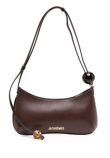 Borsa a spalla le bisou perle in marrone - donna