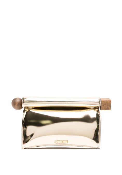 Gold la pochette rond carre clutch bag Jacquemus - women JACQUEMUS | 233BA3563134280