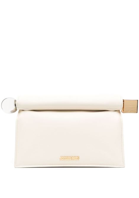 Beige la pochette rond carre clutch bag - women