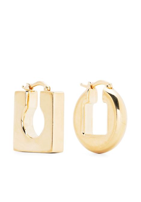 Gold Les Boucles Rond Carre earrings - women JACQUEMUS | 233JW5675845270