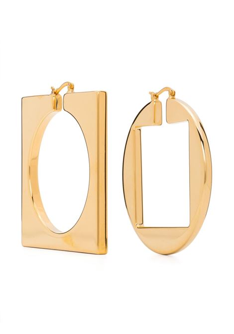 Gold Les Creoles Rond Carr? asymmetric hoop earrings Jacquemus - women JACQUEMUS | 233JW6395845270
