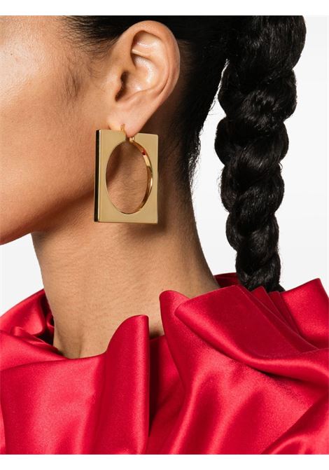 Gold Les Creoles Rond Carr? asymmetric hoop earrings Jacquemus - women JACQUEMUS | 233JW6395845270