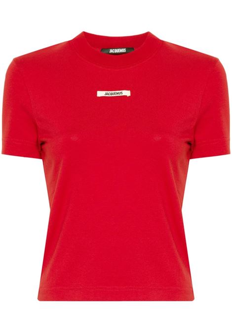 T-shirt Gros Grain in rosso Jacquemus - donna