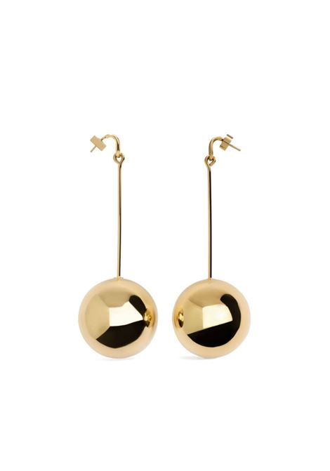 Gold Les Grandes Boucles Nodo earrings Jacquemus - women JACQUEMUS | 241JW7195845280