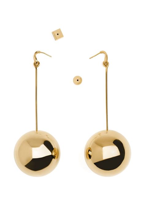 Gold Les Grandes Boucles Nodo earrings Jacquemus - women JACQUEMUS | 241JW7195845280