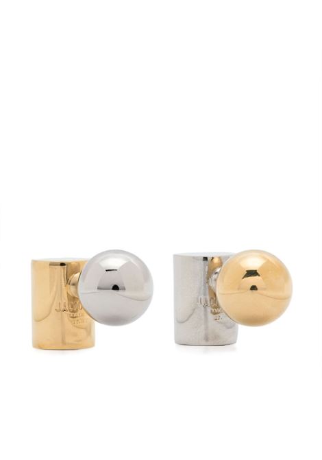 Gold and silver Les Boucles perlina earrings Jacquemus - women