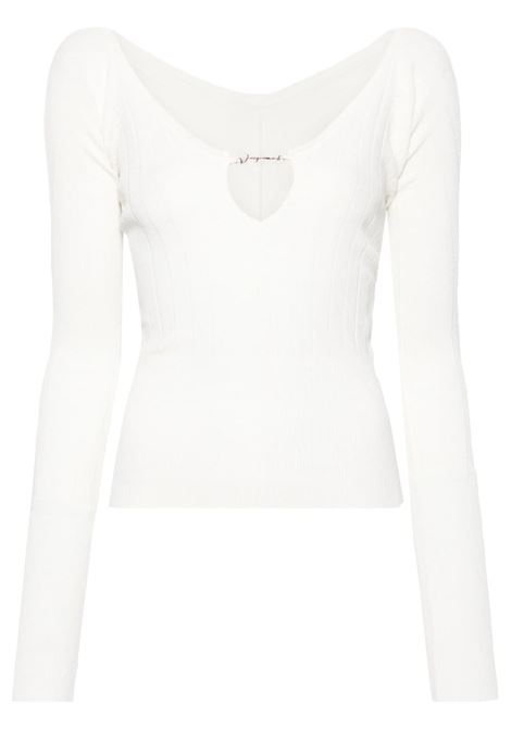 Top a coste Le Haut Pralu in bianco - donna