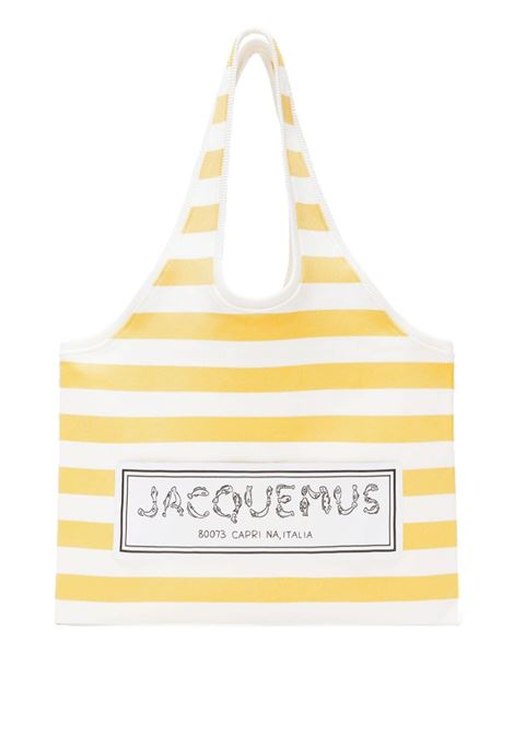 Borsa a spalla le tote marcel in giallo e bianco Jacquemus - unisex JACQUEMUS | 243BA3762422020