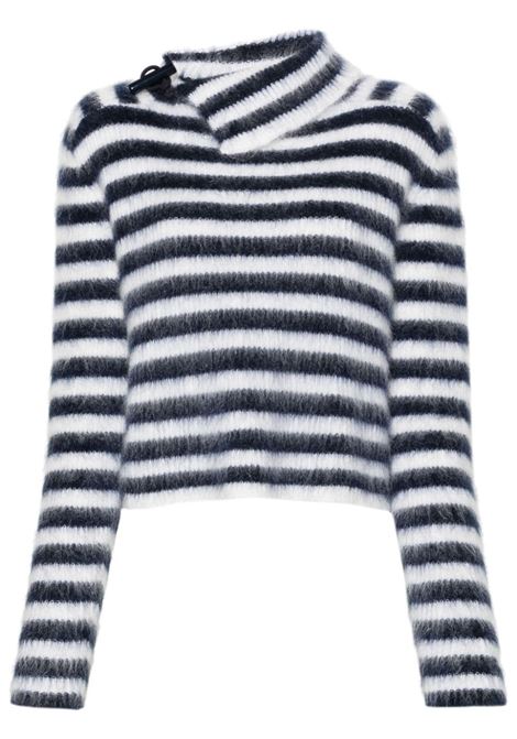 Maglione a righe le pull marina in bianco e blu Jacquemus - donna