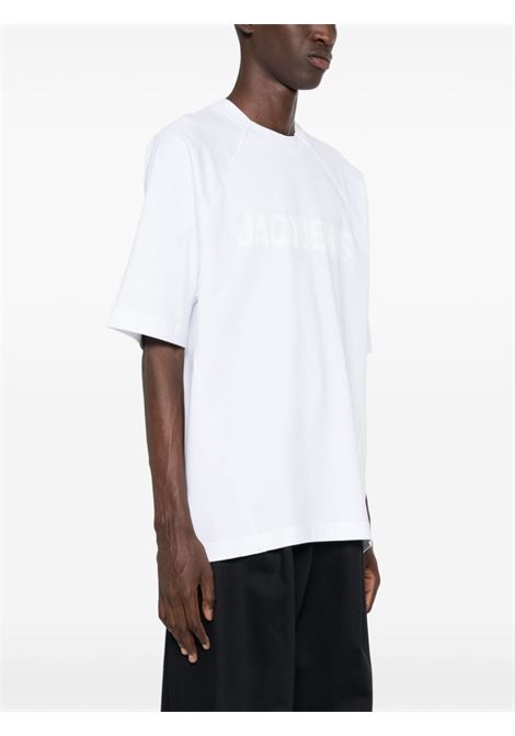 T-shirt Le Tshirt Typo con stampa in bianco di Jacquemus - unisex JACQUEMUS | 245JS2122011100
