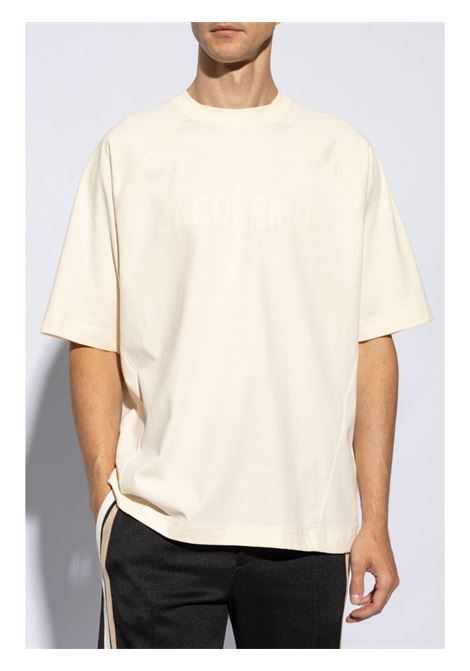 Beige logo-print t-shirt Jacquemus -  unisex JACQUEMUS | 245JS2122011130