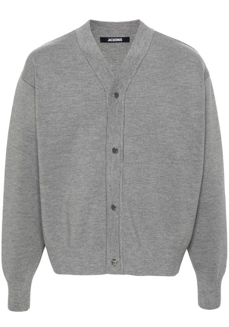 Cardigan con bottoni le cardigan boutonne in grigio Jacquemus - uomo