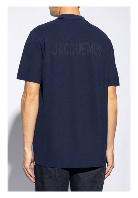 Polo Le Polo Maille in blu di Jacquemus - uomo JACQUEMUS | 246KN2962379390