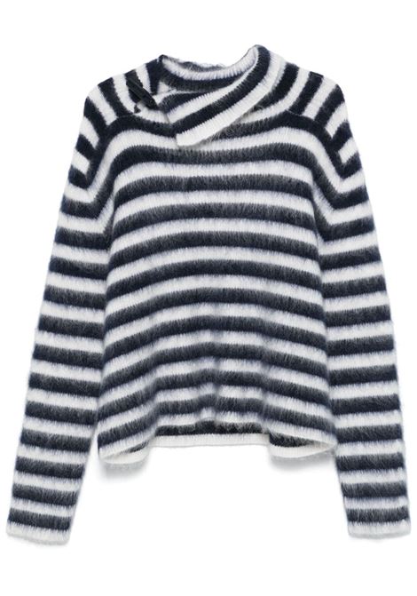 Maglione a righe le pull marina in bianco e blu Jacquemus - uomo JACQUEMUS | Maglie | 246KN5112317045