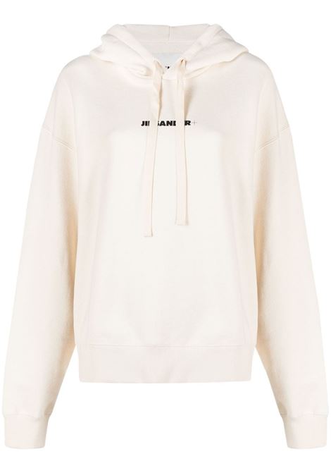 Beige logo-detailing hooded sweatshirt Jil Sander - women JIL SANDER | Sweatshirts | J40GU0002J20010279