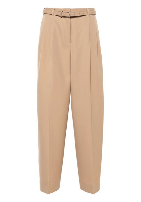 Brown belted trousers Jil Sander - women JIL SANDER | Trousers | J02KA0152J40002219