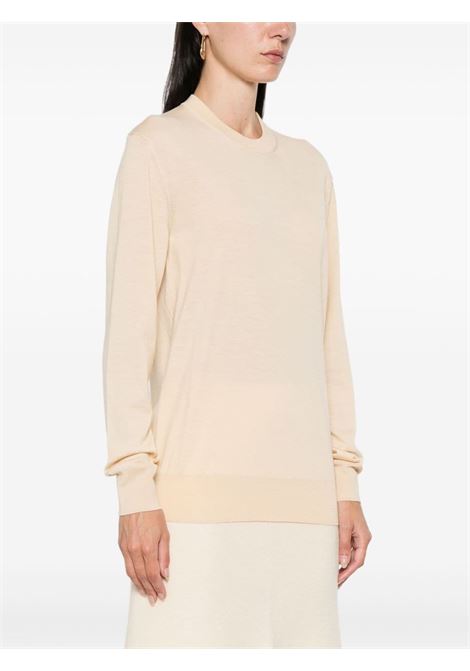 Maglione girocollo in lana beige Jil Sander - donna JIL SANDER | J04GP0001J14531268