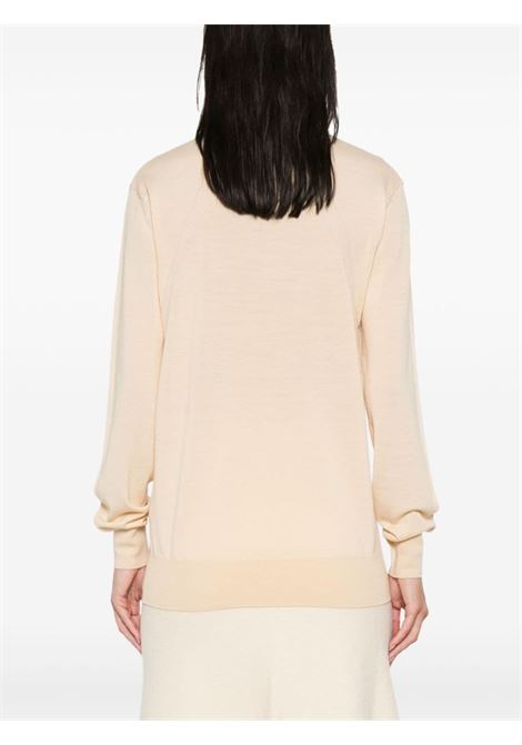 Maglione girocollo in lana beige Jil Sander - donna JIL SANDER | J04GP0001J14531268