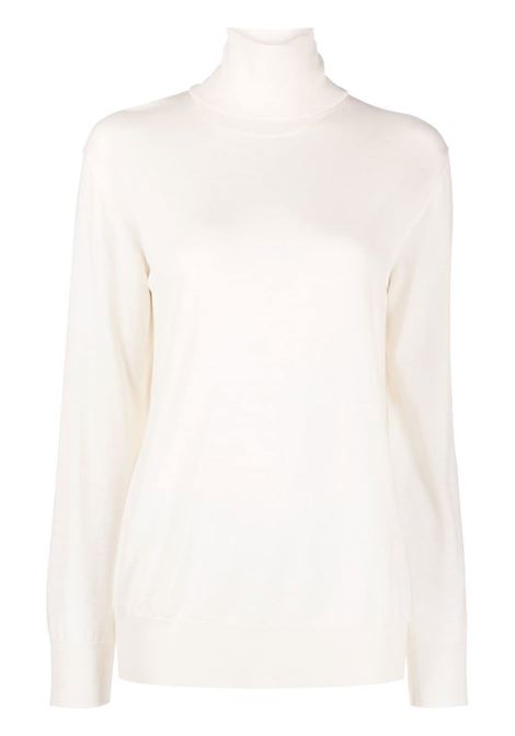 Maglione a collo alto in bianco di Jil Sander - donna JIL SANDER | Felpe | J04GP0002J14531109