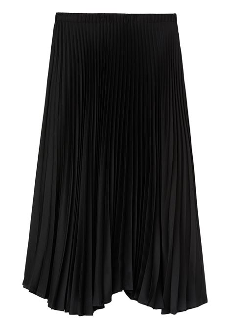 Black high-waist pleated midi skirt Jil Sander - women