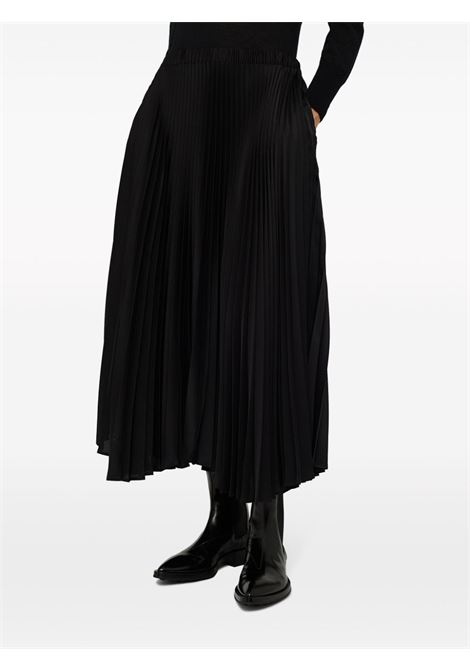 Black high-waist pleated midi skirt Jil Sander - women JIL SANDER | J04MA0003J70096001