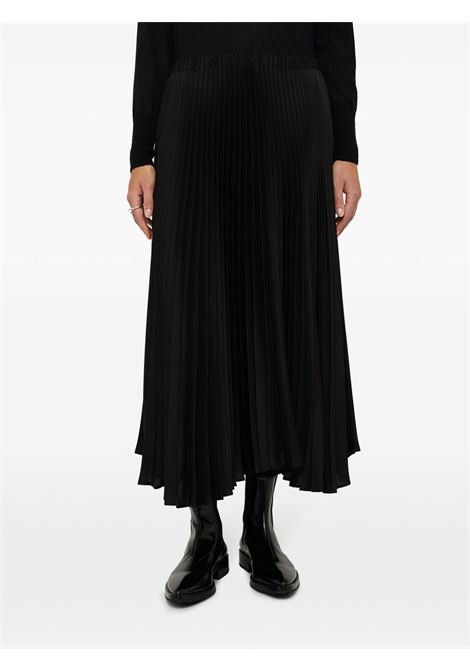 Black high-waist pleated midi skirt Jil Sander - women JIL SANDER | J04MA0003J70096001