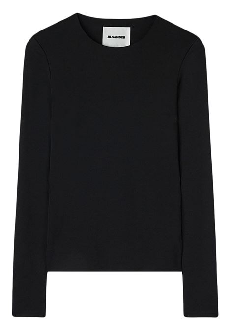 Top a maniche lunghe in nero di Jil Sander - donna