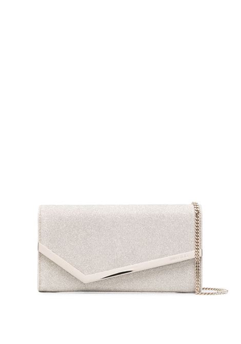 Clutch emmie con glitter in beige Jimmy Choo - donna JIMMY CHOO | Borse clutch | EMMIEDGZPLTNM