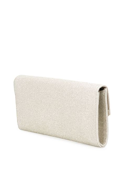 Clutch emmie con glitter in beige Jimmy Choo - donna JIMMY CHOO | EMMIEDGZPLTNM