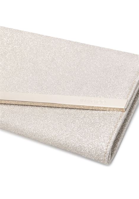 Clutch emmie con glitter in beige Jimmy Choo - donna JIMMY CHOO | EMMIEDGZPLTNM