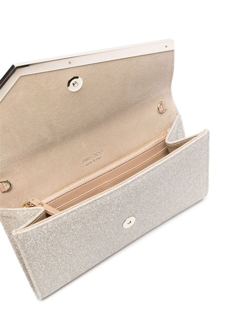 Clutch emmie con glitter in beige Jimmy Choo - donna JIMMY CHOO | EMMIEDGZPLTNM