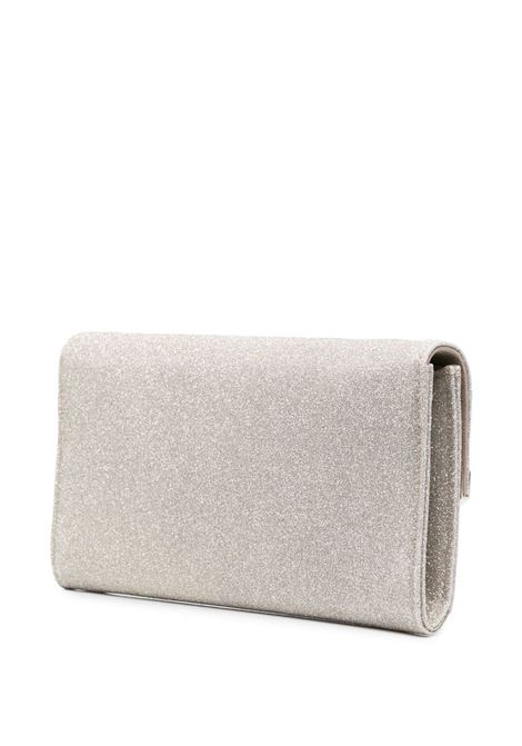 Clutch emmie con glitter in beige Jimmy Choo - donna JIMMY CHOO | EMMIEDGZPLTNM