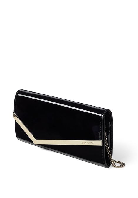 Clutch emmie con finitura lucida in nero Jimmy Choo - donna JIMMY CHOO | EMMIEPATBLKGLD