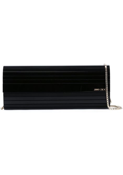 Clutch Sweetie con logo in nero Jimmy Choo - donna JIMMY CHOO | SWEETIEACRBLK