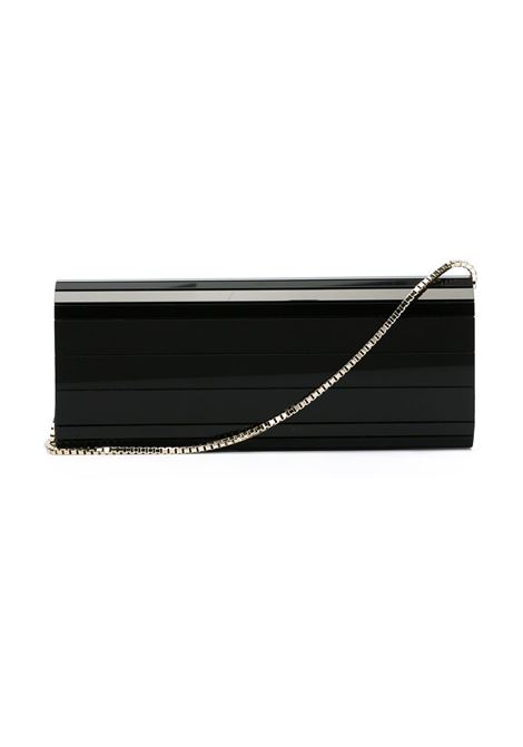 Clutch Sweetie con logo in nero Jimmy Choo - donna JIMMY CHOO | SWEETIEACRBLK