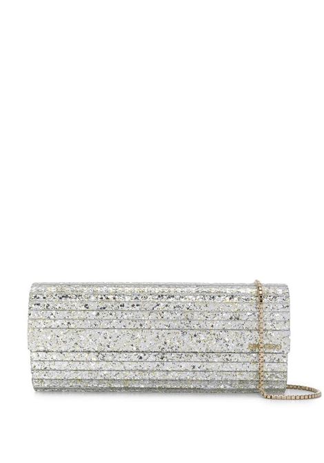 Clutch Sweetie con glitter in beige Jimmy Choo - donna JIMMY CHOO | Borse clutch | SWEETIECOCCHMPGN