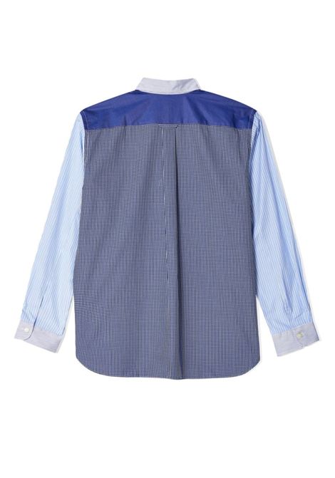 Camicia con design patchwork in blu e grigio Junya watanabe - uomo JUNYA WATANABE | WNB0011