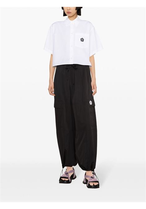 Camicia crop Boke 2.0 in bianco di Kenzo - donna KENZO | FE52CH2469LH01