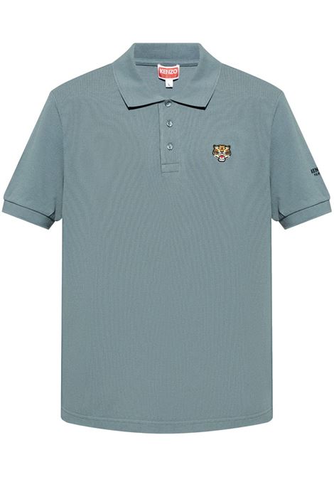 Blue Lucky Tiger cotton polo shirt Kenzo - men KENZO | FE55PO5404PU67