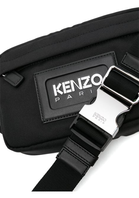 Black logo-embossed belt bag Kenzo - men KENZO | FE55SA707B1199