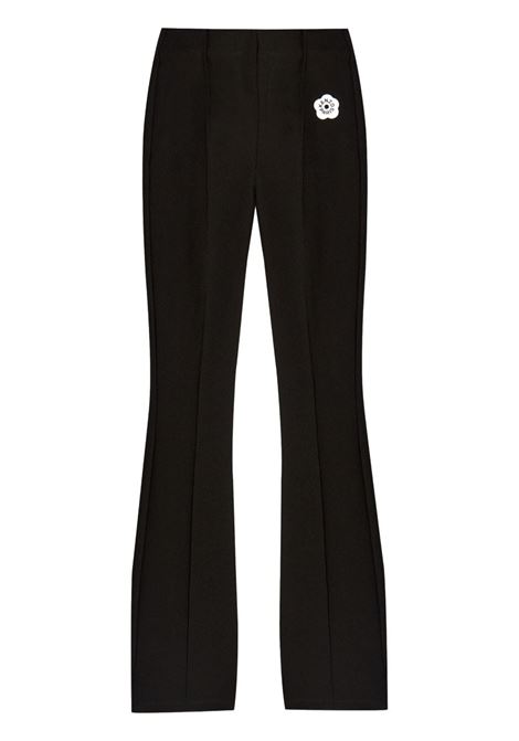Pantaloni Boke Flower 2.0 svasati con ricamo in nero di Kenzo - donna KENZO | FE62PA7294IF99J