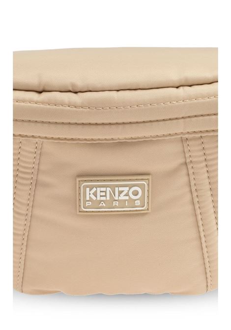 Beige logo-patch quilted belt bag Kenzo - women KENZO | FE62SA707F0111