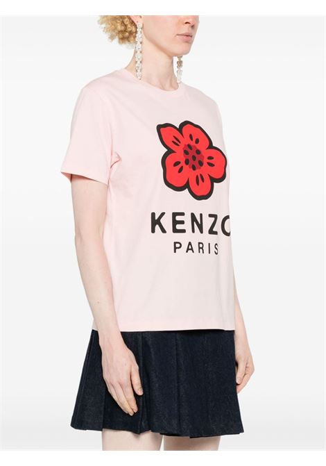 T-shirt Boke Flower con stampa in rosa di Kenzo - donna KENZO | FE62TS1404SO34