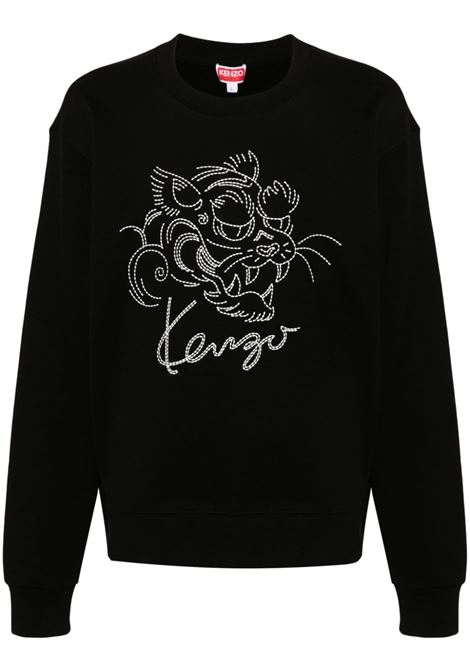 Black tiger-embroidered sweatshirt Kenzo - men 