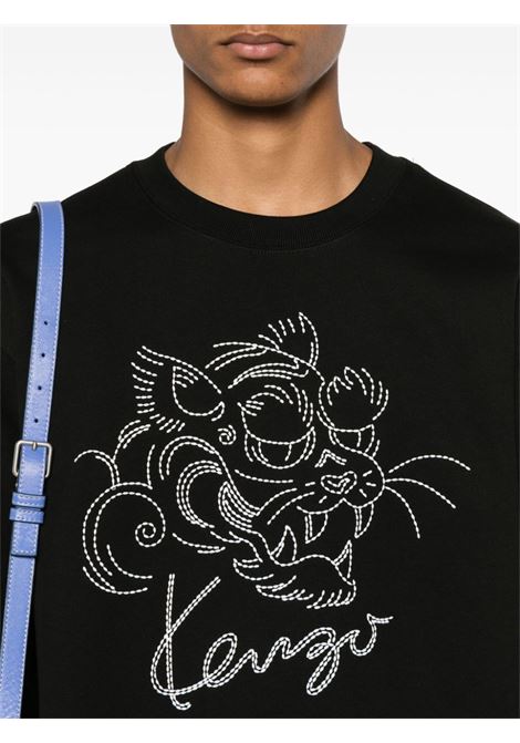 Black tiger-embroidered sweatshirt Kenzo - men  KENZO | FE65SW2184MG99J