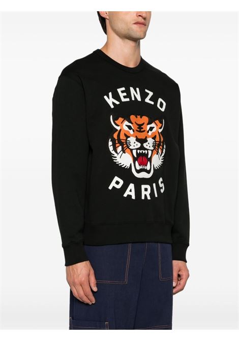 Black Lucky Tiger embroidered sweatshirt Kenzo - men KENZO | FE68SW1064MF99J