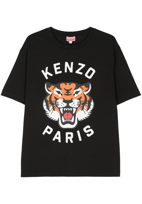 Black Lucky Tiger T-shirt Kenzo - men KENZO | FE68TS0094SG99J